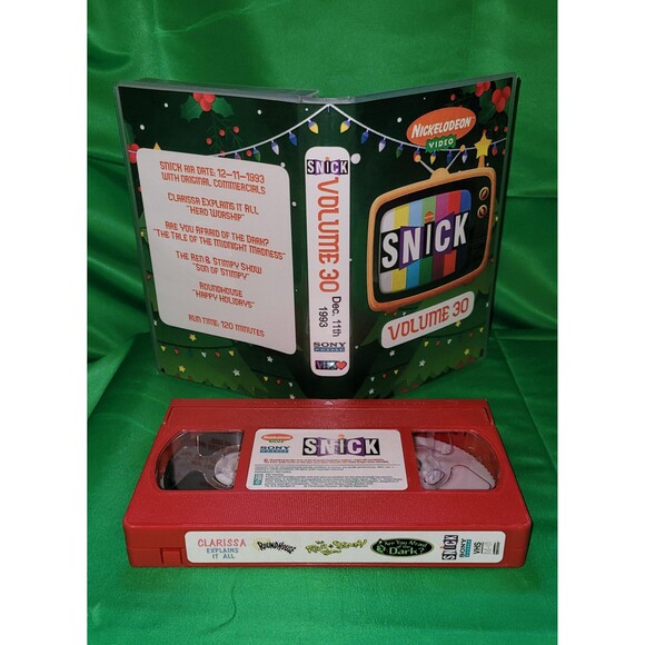 Nickelodeon SNICK Christmas 1993 VHS Red tape 90s with commercials - Picture 1 of 4